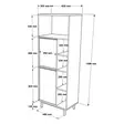 Keittiökaappi, Pähkinä, 100% Melamiinipinnoitettu Lastulevy, 160x45,1x35,5 cm, Metallijalat, Kestävä ja Tyylikäs - Kaapit ja lipastot - 8684282369394 - 8