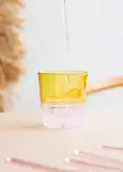 Keltainen Lasi Muki - 100% Lasi, 320 ml, Astianpesukoneen Kestävä, Ei Mikroaaltouuniin, 8x8x9 cm - Juomalasit - 8684283559084 - 2