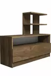 Kenkäkaappi Ruskea 100% Melamiinipinnoitettu Lastulevy 18mm Paksuus 100x85x29,6cm Useita Hyllyjä Seinäkiinnitys - Kenkäkaapit - 8681875036114 - 4