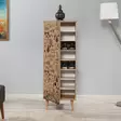 Kenkäkaappi Sonoma Tammi - 100% Melamiinipinnoitettu, UV-suojattu, Hornbeam-jalat, Metalli- ja Köysikahvat, 50x135x38 cm - Kenkäkaapit - 8681875380804 - 4