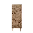 Kenkäkaappi Sonoma Tammi - 100% Melamiinipinnoitettu, UV-suojattu, Hornbeam-jalat, Metalli- ja Köysikahvat, 50x135x38 cm - Kenkäkaapit - 8681875380804 - 5