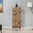 Kenkäkaappi Sonoma Tammi - 100% Melamiinipinnoitettu, UV-suojattu, Hornbeam-jalat, Metalli- ja Köysikahvat, 50x135x38 cm - Kenkäkaapit - 8681875380804 - 3