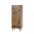 Kenkäkaappi Sonoma Tammi - 100% Melamiinipinnoitettu, UV-suojattu, Hornbeam-jalat, Metalli- ja Köysikahvat, 50x135x38 cm - Kenkäkaapit - 8681875380804 - 1
