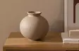 Kevyt Ruskea 100% Keraaminen Maljakko 18x20x18 cm - Tyylikäs Sisustuselementti Kodin Kaunistamiseen - Kukka-amppelit ja maljakot - 8684282979524 - 1