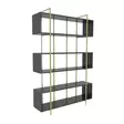 Kirjahylly Anthracite Gold - 100% Melamiinipinnoitettu Lastulevy, 18mm, 120x180x29,6cm, Yksi Paketti, Tyylikäs ja Kestävä - Kirjahyllyt - 8683743958924 - 1