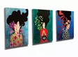 Kolmiosainen Monivärinen Koristeellinen Canvas-taulu 30x40 cm - 50% Puuvilla/50% Polyesteri, Puukehys 2x3 cm - Taulut ja kehykset - 8684282686354 - 1