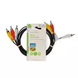 Komposiittivideokaapeli | 3x RCA uros | 3x RCA uros | Niklattu | 480p | 1.50 m | Pyöreä | PVC | Musta | Label - Nedis tuotteet - 5412810426614 - 66