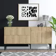 Konsoli - Huonekalut, Tammi Musta, 100% Melamiinipinnoitettu Lastulevy, 150x75x35 cm, Jalkakorkeus 25 cm, 2 Pakkausta - Lipastot ja senkit - 8683742502074 - 2