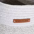 Koristeellinen Laatikko - 100% Puuvillaa, Käsintehty, Valkoinen Harmaa, 25x50 cm, Tyylikäs Sisustusratkaisu - Säilytyslaatikot ja korit - 8683743770274 - 3