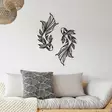 Koristeellinen Metallinen Seinäkoriste Musta 65x94 cm - Tyylikäs ja Ajaton Sisustuselementti Kotiin ja Toimistoon - Koristeet, koriste-esineet - 8684283349784 - 4