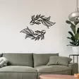 Koristeellinen Metallinen Seinäkoriste Musta 65x94 cm - Tyylikäs ja Ajaton Sisustuselementti Kotiin ja Toimistoon - Koristeet, koriste-esineet - 8684283349784 - 3