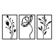 Koristeellinen Metallinen Seinäkoriste Musta 70x39 cm - Tyylikäs ja Kestävä Sisustuselementti Kodin ja Toimiston Seinille - Koristeet, koriste-esineet - 8682870956414 - 1