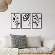 Koristeellinen Metallinen Seinäkoriste Musta 70x39 cm - Tyylikäs ja Kestävä Sisustuselementti Kodin ja Toimiston Seinille - Koristeet, koriste-esineet - 8682870956414 - 4