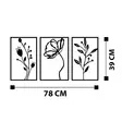 Koristeellinen Metallinen Seinäkoriste Musta 70x39 cm - Tyylikäs ja Kestävä Sisustuselementti Kodin ja Toimiston Seinille - Koristeet, koriste-esineet - 8682870956414 - 7
