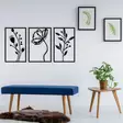 Koristeellinen Metallinen Seinäkoriste Musta 70x39 cm - Tyylikäs ja Kestävä Sisustuselementti Kodin ja Toimiston Seinille - Koristeet, koriste-esineet - 8682870956414 - 5