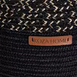 Koristelaatikko, musta, 25 cm x 15 cm, käsintehty, 100% puuvillaa - Säilytyslaatikot ja korit - 8683743769964 - 3