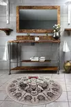 Kylpyhuonematto, monivärinen, Halkaisija 100 cm, antibakteerinen, liukumaton - Kylpyhuonematot ja kosteantilan matot - 8681875426564 - 2