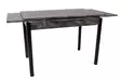 Laajennettava Ruokapöytä, Musta, 100% Melamiinipinnoitettu Lastulevy, Metallijalat, Koko: 110/170x75x70 cm, 27 kg - Ruokapöydät - 8683743767144 - 6