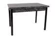 Laajennettava Ruokapöytä, Musta, 100% Melamiinipinnoitettu Lastulevy, Metallijalat, Koko: 110/170x75x70 cm, 27 kg - Ruokapöydät - 8683743767144 - 3