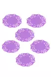 Lasinalussetti 6 kpl - Monivärinen, 100% Silikoni, 9 cm, Tyylikäs ja Kestävä, Ei Astianpesukoneeseen tai Mikroaaltouuniin - Pöytäliinat ja tabletit - 8683342786874 - 1