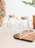 Lasinen Öljyannostelija Bambukannella - 100% Lasi, 900 ml, Astianpesukoneen Kestävä, Tyylikäs Keittiöväline 13x10x18 cm - Tarjoiluastiat - 8684283559374 - 2