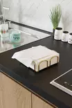 Lautasliinateline, kulta, 7 x 20 x 20 cm, kestävä, tyylikäs - Lautasliinat - 8682870729704 - 3
