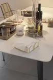 Lautasliinateline, kulta, 7 x 20 x 20 cm, kestävä, tyylikäs - Lautasliinat - 8682870729704 - 4