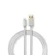 Lightning Kaapeli | USB 2.0 | Apple Lightning 8-Pin | USB-A Uros | 480 Mbps | Kullattu | 1.00 m | Pyöreä | Nailon / Punottu | Alumiini | Laatikko kannella ja ikkunalla - Lightning-kaapelit - 5412810262564 - 2