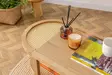 Luonnollinen sohvapöytä - 100% Tuhkapuuta, MDF Pöytälevy, 91x42x36 cm, Kestävä ja Tyylikäs Sisustuselementti - Sohvapöydät - 8684282438434 - 5