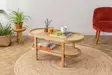 Luonnollinen sohvapöytä - 100% Tuhkapuuta, MDF Pöytälevy, 91x42x36 cm, Kestävä ja Tyylikäs Sisustuselementti - Sohvapöydät - 8684282438434 - 2