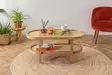 Luonnollinen sohvapöytä - 100% Tuhkapuuta, MDF Pöytälevy, 91x42x36 cm, Kestävä ja Tyylikäs Sisustuselementti - Sohvapöydät - 8684282438434 - 3