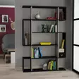 Moderni Anthrasiitti Vaaleanruskea Kirjahylly - 100% Melamiinipinnoitettu Lastulevy, 110x161x25,5 cm, Useita Hyllyjä - Kirjahyllyt - 8681181807514 - 2
