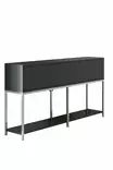 Moderni Konsoli: Anthracite Silver, 100% Melamiinipinnoitettu, 150x80x30 cm, Metallijalat, Tyylikäs ja Kestävä - Lipastot ja senkit - 8684282483984 - 1