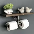 Moderni Putkihylly - Musta Pähkinä - 100% Kuusipuu ja Metalli - Käsintehty - 40x12x12 cm - Seinään Kiinnitettävä - Seinähyllyt - 8681875051384 - 2
