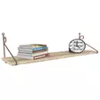 Moderni Ruskea Seinähylly 72x27x20 cm - 100% Melamiinipinnoitettu Lastulevy, Metallikiinnike, Helppo Asennus ja Huolto - Seinähyllyt - 8681181788554 - 1