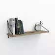 Moderni Ruskea Seinähylly 72x27x20 cm - 100% Melamiinipinnoitettu Lastulevy, Metallikiinnike, Helppo Asennus ja Huolto - Seinähyllyt - 8681181788554 - 2