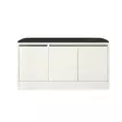 Moderni Valkoinen Kenkäkaappi - 100% Melamiinipinnoitettu Lastulevy, 18 mm, PU Nahkainen Yläosa, 89,6x45,8x35,5 cm - Kenkäkaapit - 8683342963114 - 1