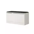 Moderni Valkoinen Kenkäkaappi - 100% Melamiinipinnoitettu Lastulevy, 18 mm, PU Nahkainen Yläosa, 89,6x45,8x35,5 cm - Kenkäkaapit - 8683342963114 - 7