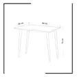 Moderni Valkoinen Opiskelupöytä - 100% Melamiinipinnoitettu Lastulevy, 18mm, Puiset Jalat, 80x74x60 cm - Työpöydät - 8681875078404 - 4