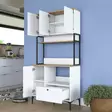 Monikäyttöinen Kaappi - Valkoinen Pähkinä - 100% Melamiinipinnoitettu E1 Laatu - 90x184,2x38 cm - Useita Hyllyjä - Kaapit ja lipastot - 8684283108794 - 7
