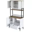 Monikäyttöinen Kaappi - Valkoinen Pähkinä - 100% Melamiinipinnoitettu E1 Laatu - 90x184,2x38 cm - Useita Hyllyjä - Kaapit ja lipastot - 8684283108794 - 10