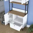 Monikäyttöinen Kaappi - Valkoinen Pähkinä - 100% Melamiinipinnoitettu E1 Laatu - 90x184,2x38 cm - Useita Hyllyjä - Kaapit ja lipastot - 8684283108794 - 8