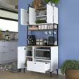 Monikäyttöinen Kaappi - Valkoinen Pähkinä - 100% Melamiinipinnoitettu E1 Laatu - 90x184,2x38 cm - Useita Hyllyjä - Kaapit ja lipastot - 8684283108794 - 5