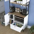 Monikäyttöinen Kaappi - Valkoinen Pähkinä - 100% Melamiinipinnoitettu E1 Laatu - 90x184,2x38 cm - Useita Hyllyjä - Kaapit ja lipastot - 8684283108794 - 6