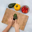 Monivärinen 100% Karkaistu Lasi Leikkuulauta 20x30 cm - Antibakteerinen, Helppo Puhdistaa, Liukumaton Silikoni - Keittiötyövälineet - 8684283724994 - 2
