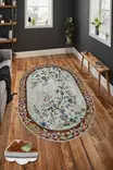 Monivärinen 3D Digitaalipainettu Antibakteerinen Konepestävä Matto 120x180 cm - 100% Polyesteri, Liukumaton Alusta - Suuret ja keskikokoiset matot - 8682870610224 - 2