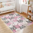 Monivärinen Matto 60x100 cm - 100% Polyesteri, Antibakteerinen, Konepestävä, Digitaalinen Painatus, PVC-liukueste - Pienet matot ja käytävämatot - 8683342890984 - 2