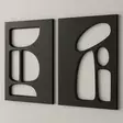 Musta MDF-seinäkoriste 40x60 cm (2 kpl) - Tyylikäs ja kestävä sisustustaulu kodin tai toimiston sisustukseen - Taulut ja kehykset - 8684283720514 - 2