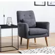 Nojatuoli, tummanharmaa, 72 cm leveä, 97 cm korkea, 66 cm syvä, kestävä, tyylikäs, mukava - Nojatuolit - 8681875323924 - 2
