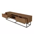 Olohuoneen Kalustesetti - 100% Melamiinipinnoitettu Lastulevy, Pähkinä Musta, PVC-jalat, 90x39x40 cm, 18 mm Paksuus - Huonekalut - 8684282298144 - 15